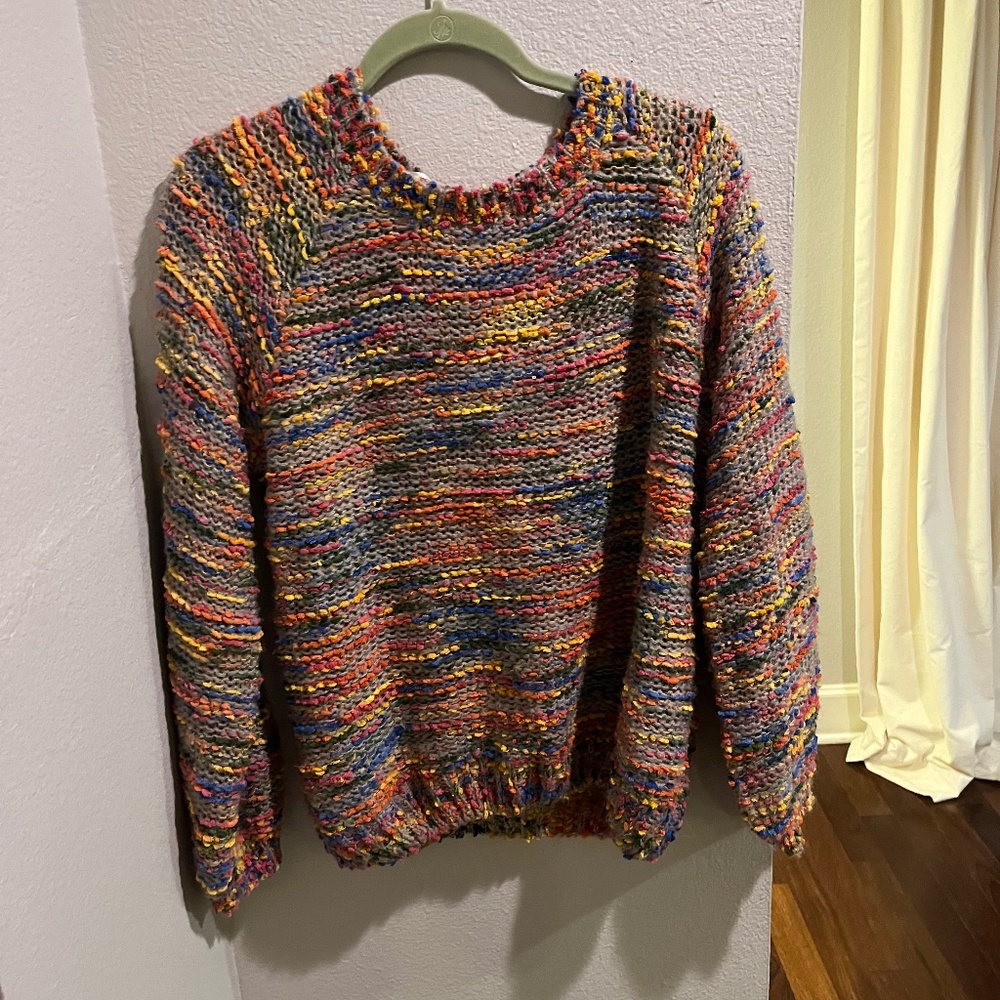 Rainbow knit sweater